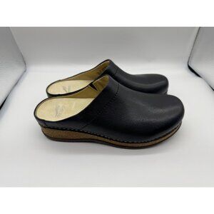 Dansko Black Mariella Nappa Slip On Mule Clog Women Size 38 US 7.5/8